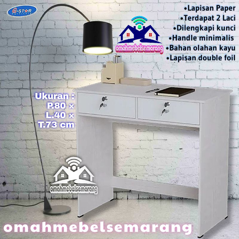 Meja tulis belajar kerja kantor GSTAR MT 80 study desk office table minimalis modern
