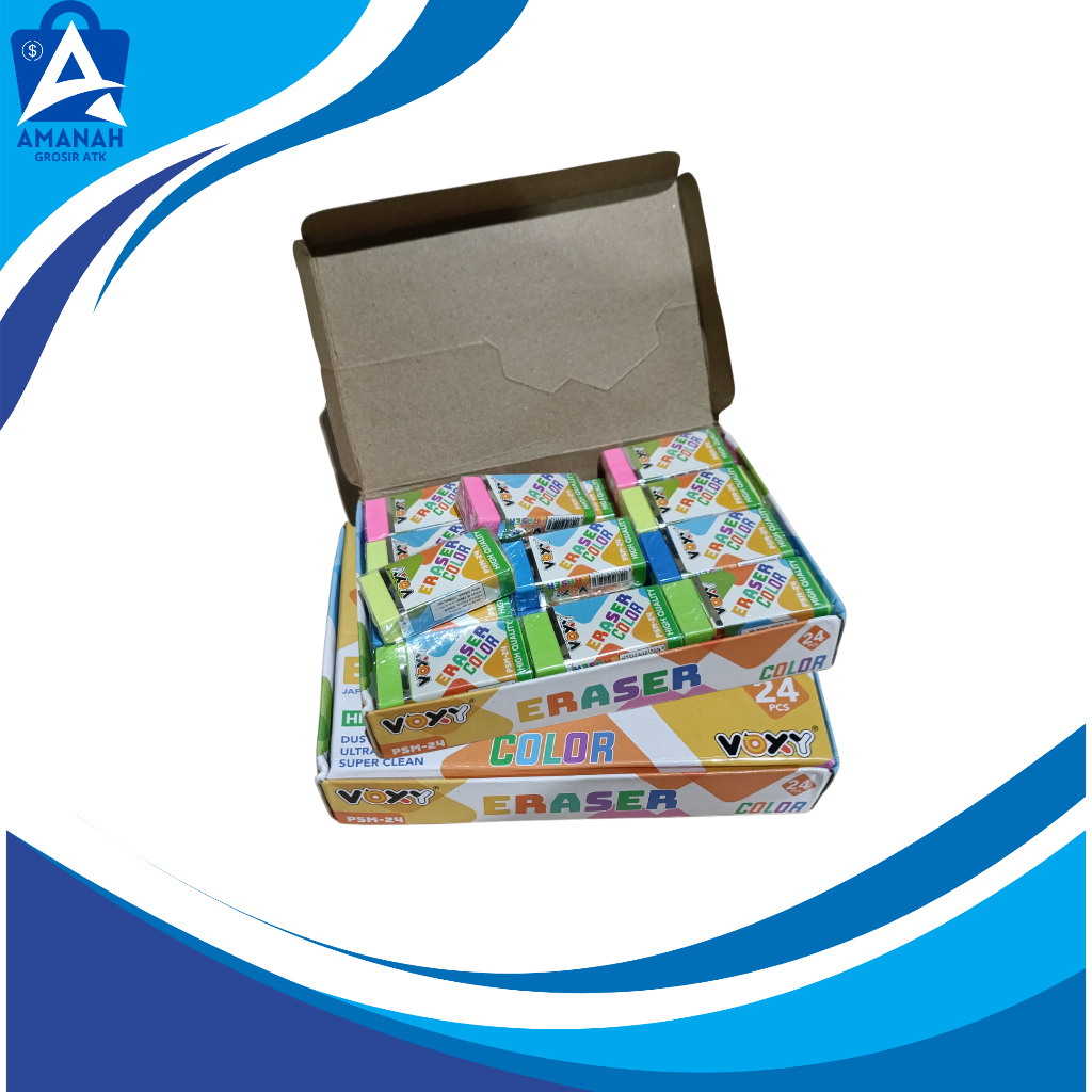 

penghapus / setip goztar/voxy warna isi 24 pcs