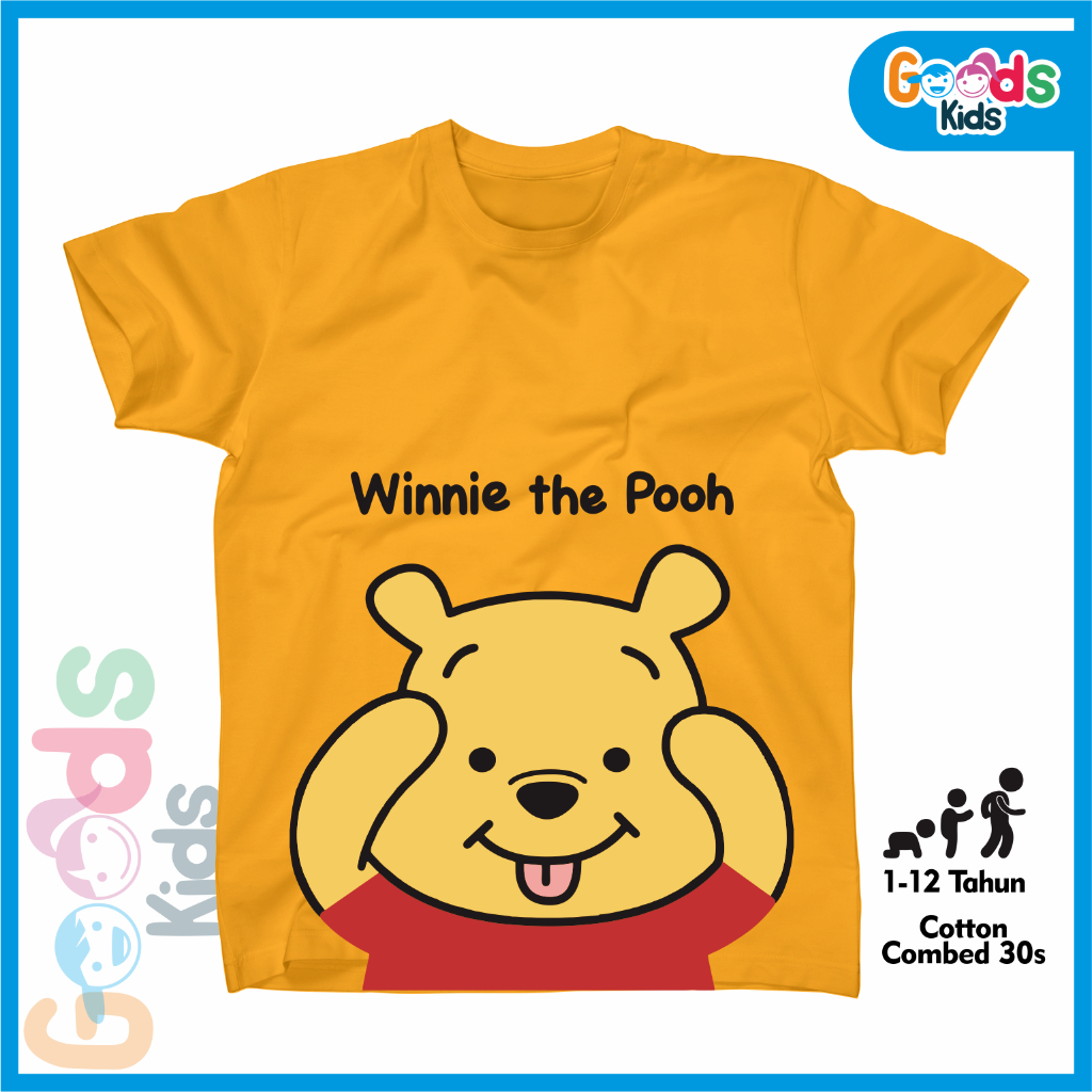 Baju Kaos Anak Winnie The Pooh Kaos Anak Winnie The Pooh Perempuan Laki laki Premium