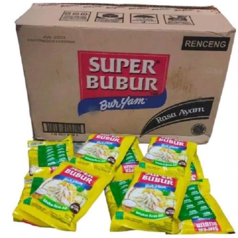 

Super Bubur Buryam 1 Dus isi 12 Renteng x 10 Sachet @22gr