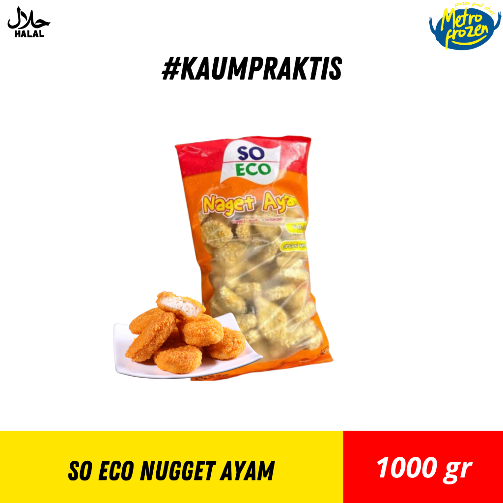 

SO ECO Nugget Ayam 1kg // Nuget Ayam // So eco 1kg // Chicken Nugget