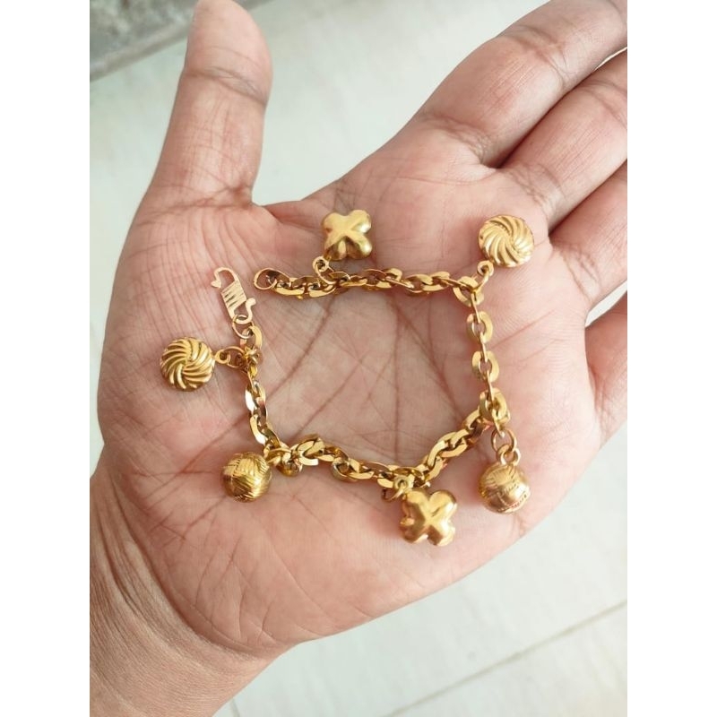 Perhiasan 23k cover emas asli 23k+18k+antikorosi