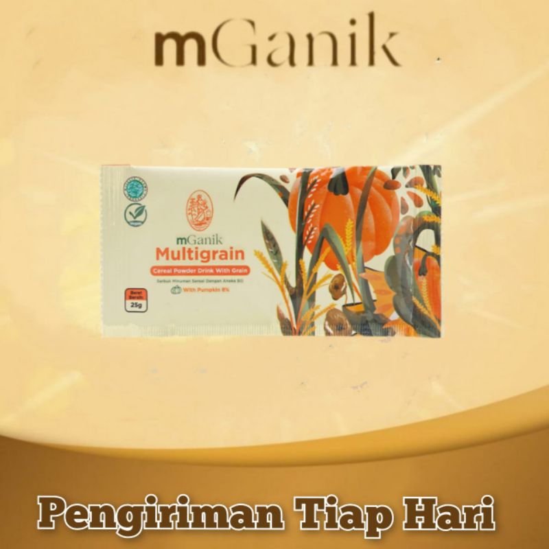 MGANIK MULTIGRAIN 1 SASET MGANIK MULTIGRAIN RASA LABU KUNING MGANIK SOLUSI GULA DARAH BPOM HALAL