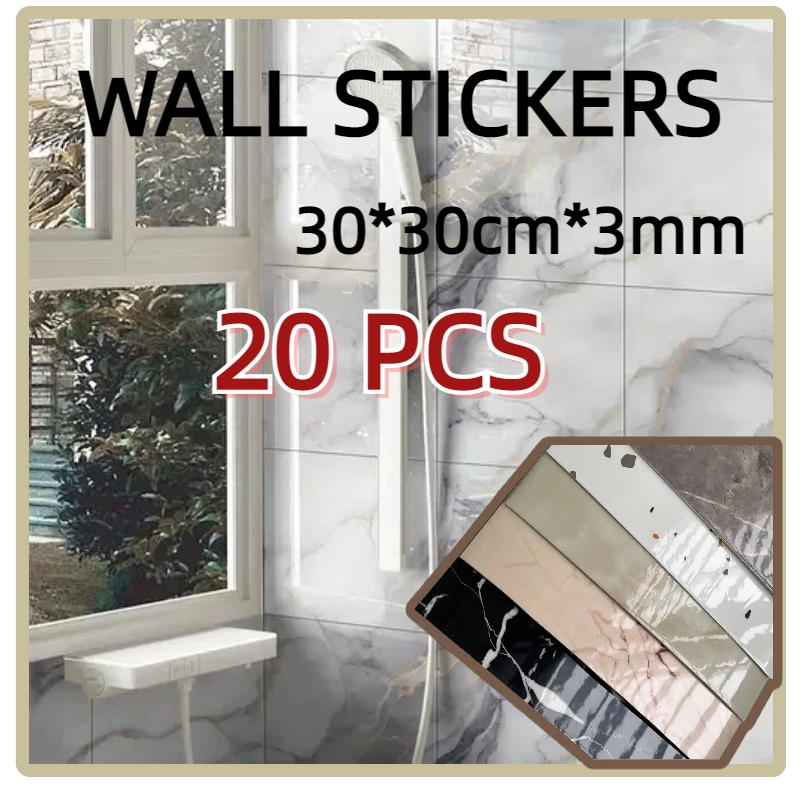 10/20PCS Wallpaper dinding Vinyl Marble 30 x 30 cm / Dinding Wallpaper / Dinding tempel aesthetic/ L