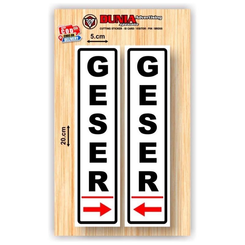 

SIGN AKRILIK TARIK / DORONG / GESER : HARGA UNTUK 1SET / 1 PASANG