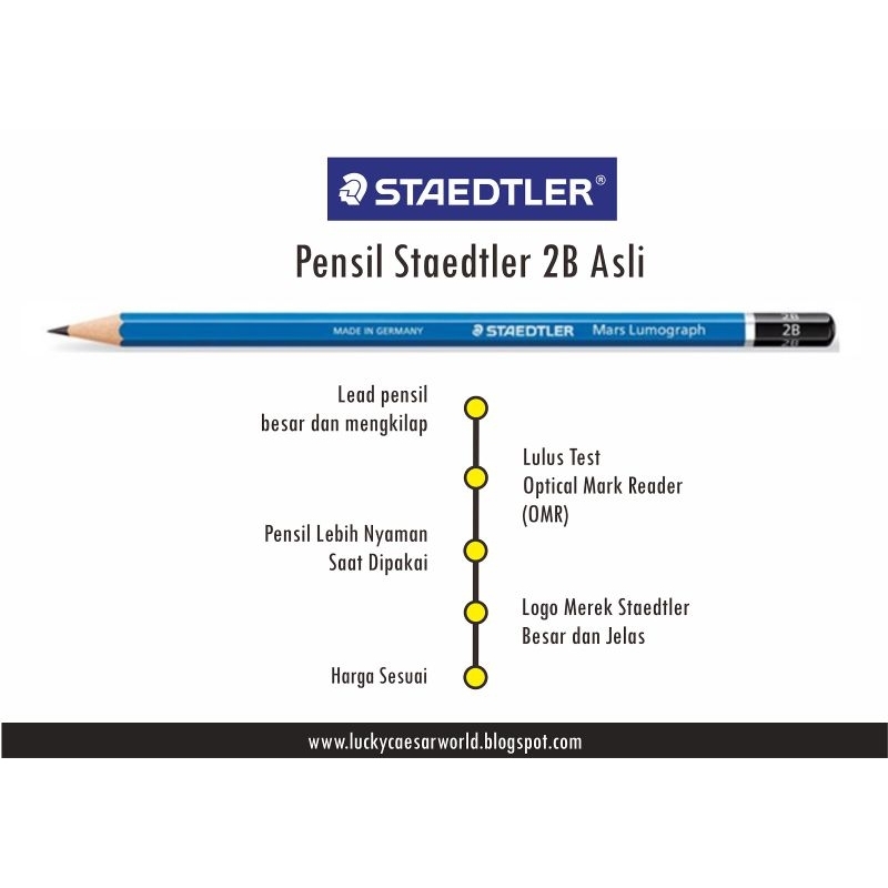 Pensil Staedtler 2B | Pensil Komputer 2B | Pensil Staedtler 2B Original | Pensil Ujian 2B | Pencil S