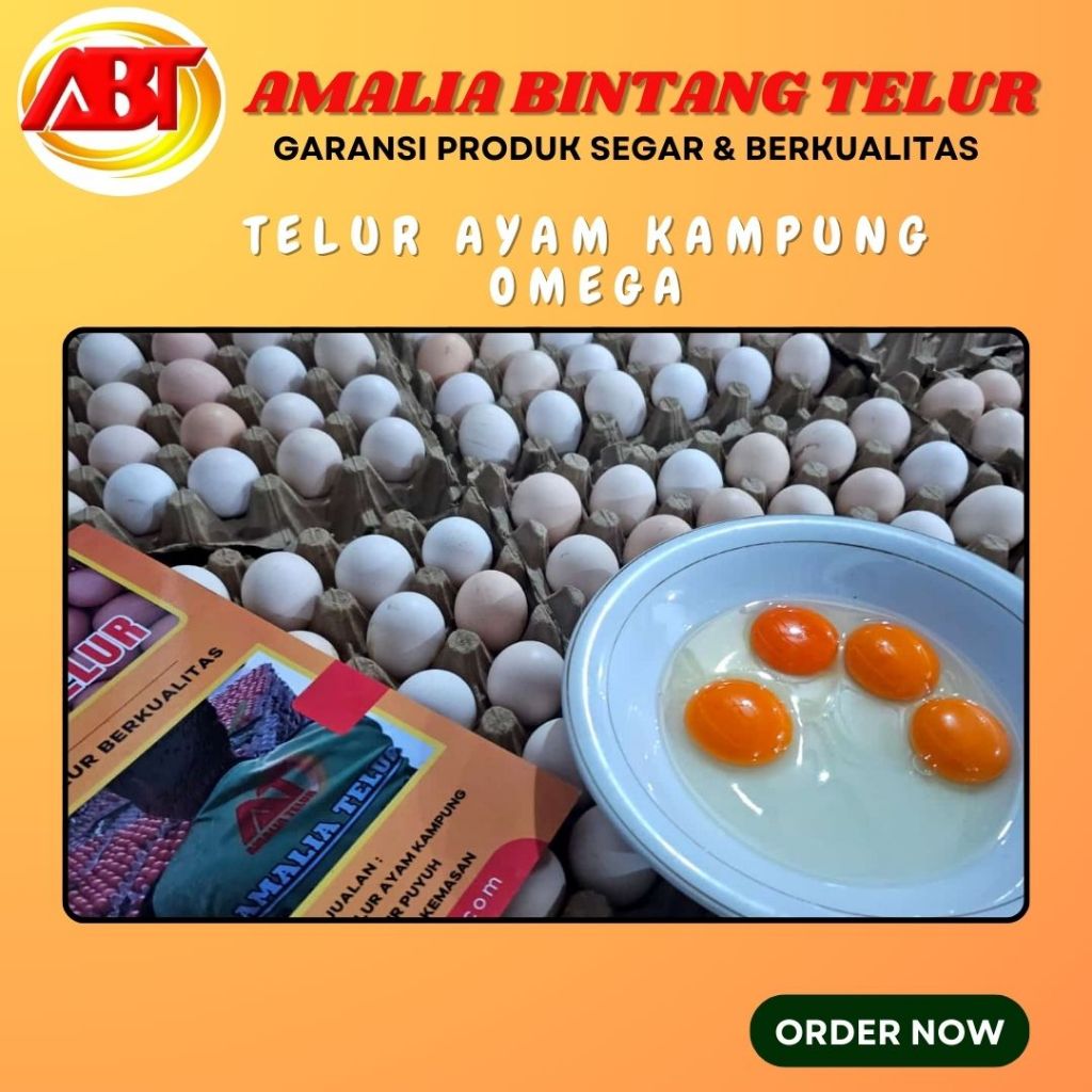 

ABT - Telur Ayam Kampung Omega Fresh Isi Merah/Orange