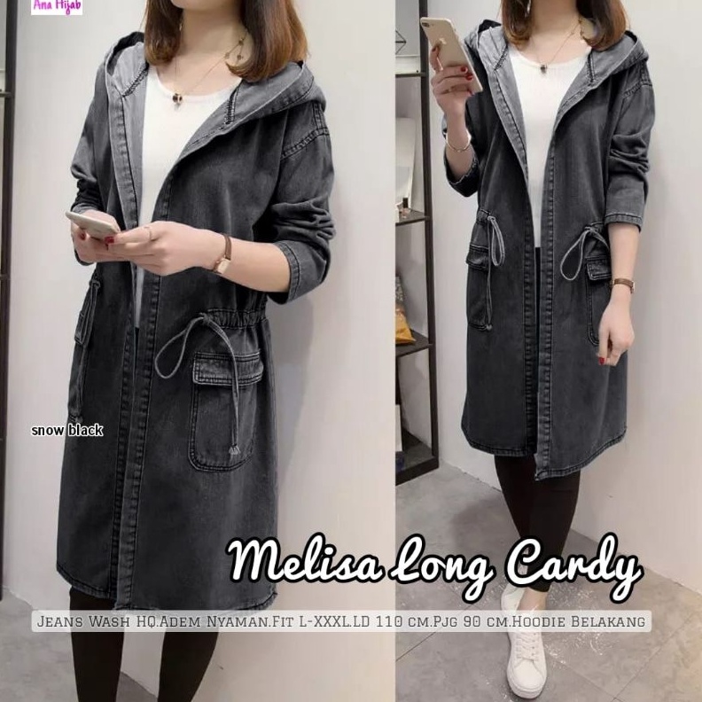 KODE B1O MELISA LONG CARDY By ANA  Bestseller   Bhn jeanswash  ada hoodie