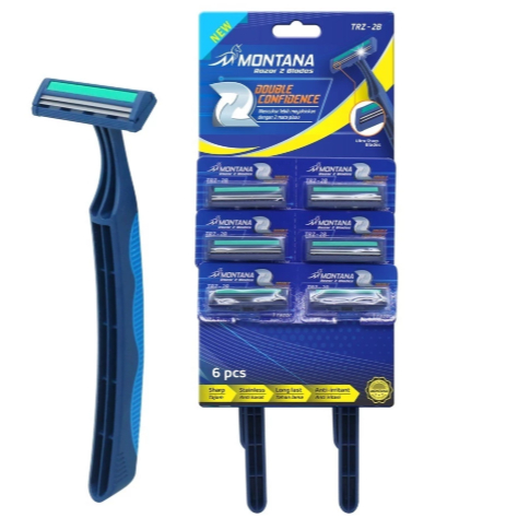 

Montana Razor Blades TRZ-2B/Pisau Cukur 2 Mata Pisau (Harga 1 Pcs)