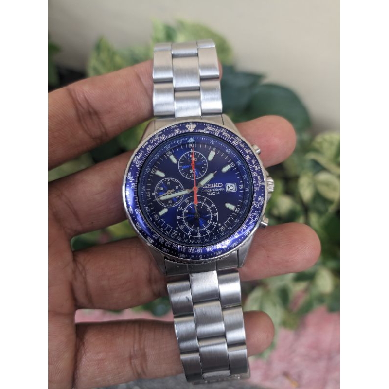 seiko 7T92 fligtmaster choronogrh blue