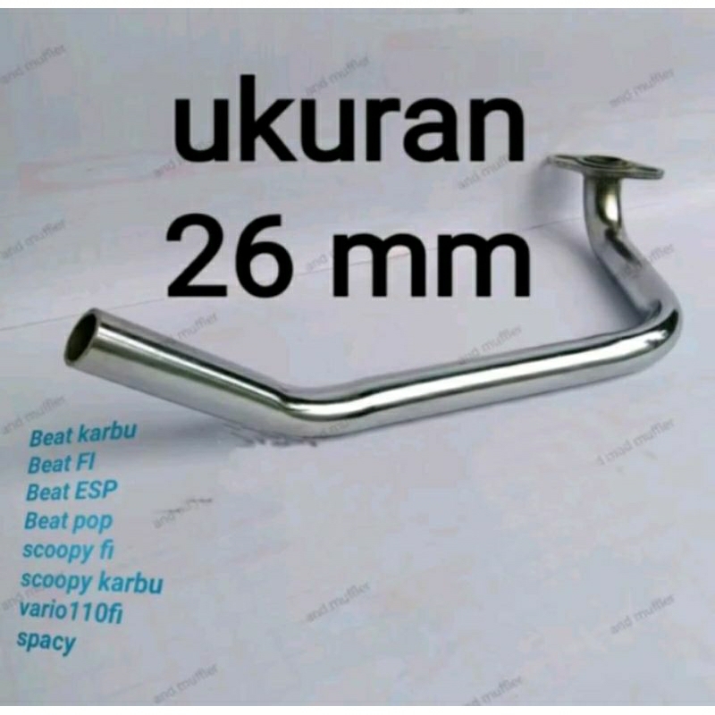 Leher pipa knalpot inlet 26 beat fi beat karbu scoopy fi beat deluxe