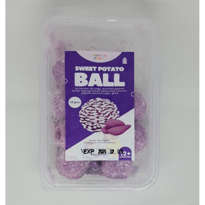 Momacy Mpasi Sweet Potato Ball Klepon Ubi Onde Onde Snack Anak Bekal Anak Sekolah