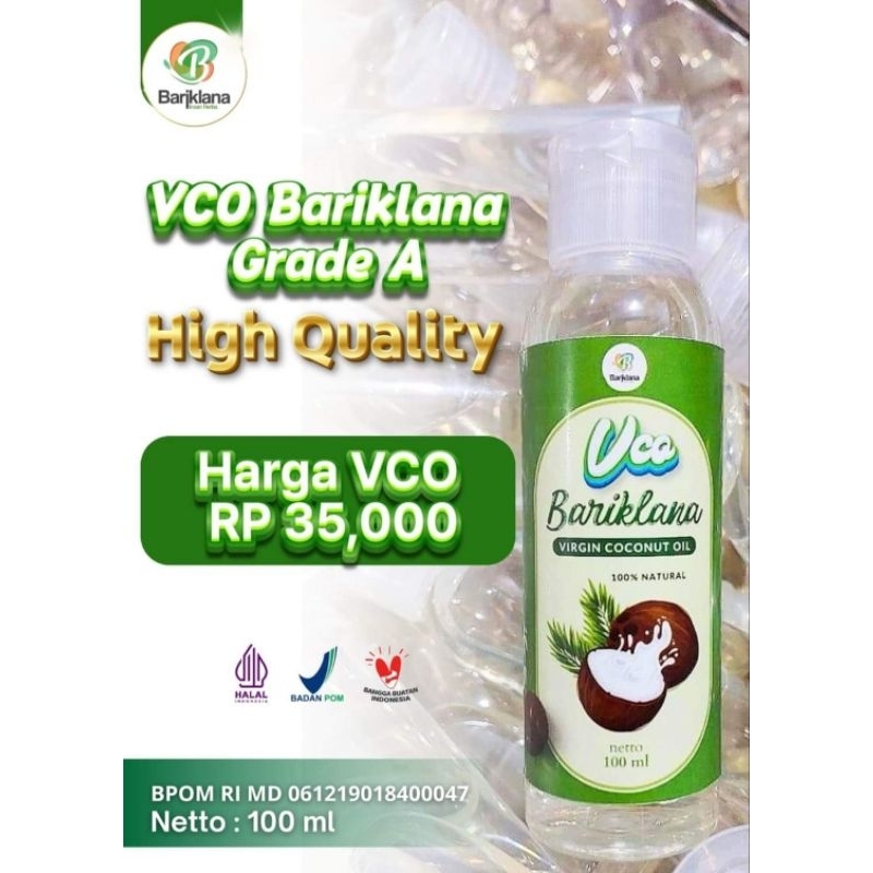 

VCO BARIKLANA 100ML /MINYAK KELAPA MURNI