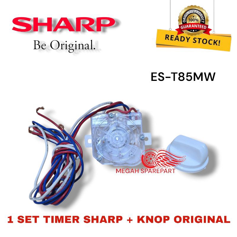 TIMER MESIN CUCI SHARP 2 TABUNG ORIGINAL ES-T85MW + KNOP SHARP