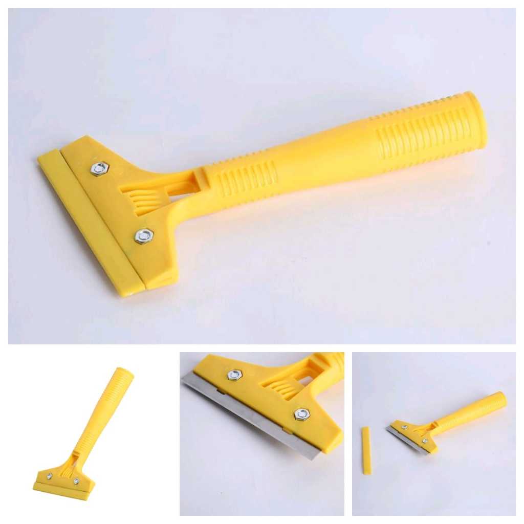 skrap kupas cat dinding gagang pvc full kuning/scrsper dinding cat nut keramik