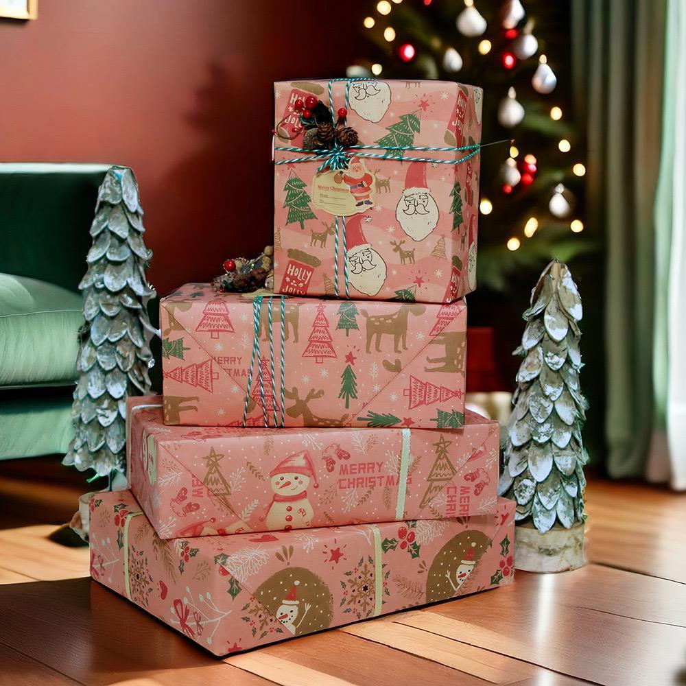 

PartyHouse.Medan (KHUSUS GOJEK) Kertas Kado Exclusive Edisi Pink Natal - Gift Wrap