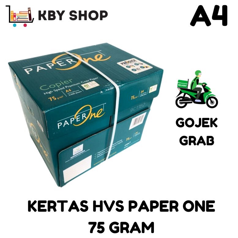 

Laris Khusus GOJEKGRAB kertas PAPERONE A4 75gr Paper one HVS W76