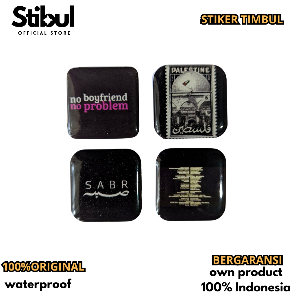 

Stiker Timbul Resin Aesthetic waterproof hitam putih untuk case hp laptop buku kaca dll