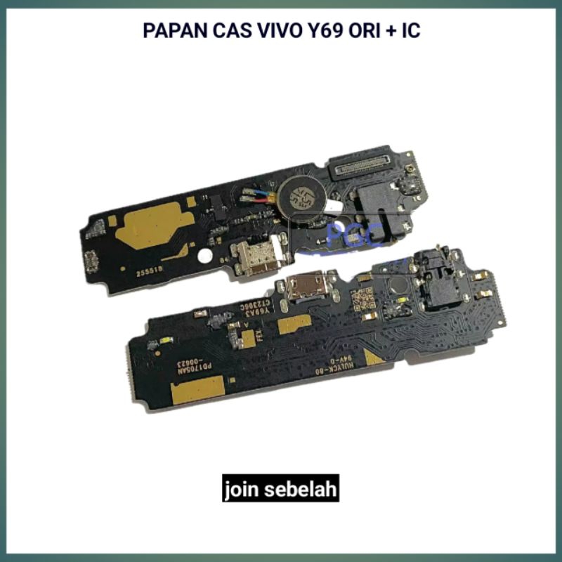 PAPAN CAS VIVO Y69 ORI PLUS IC PCB KONEKTOR CHARGER VIVO Y69 ORIGINAL LENGKAP DENGAN IC