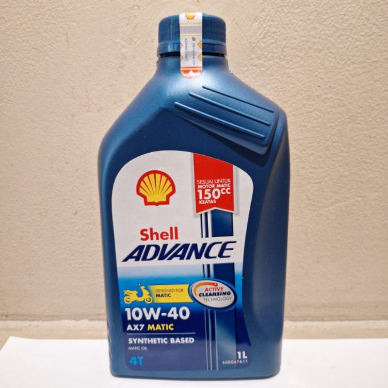 Oli SHELL ADVANCE AX7 Matic Scooter 15W-40 1liter oli motor matic