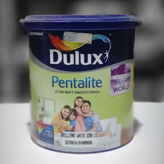 Dulux Pentalite cat tembok ultra matt smooth finish Brilliant White 2,5 Liter