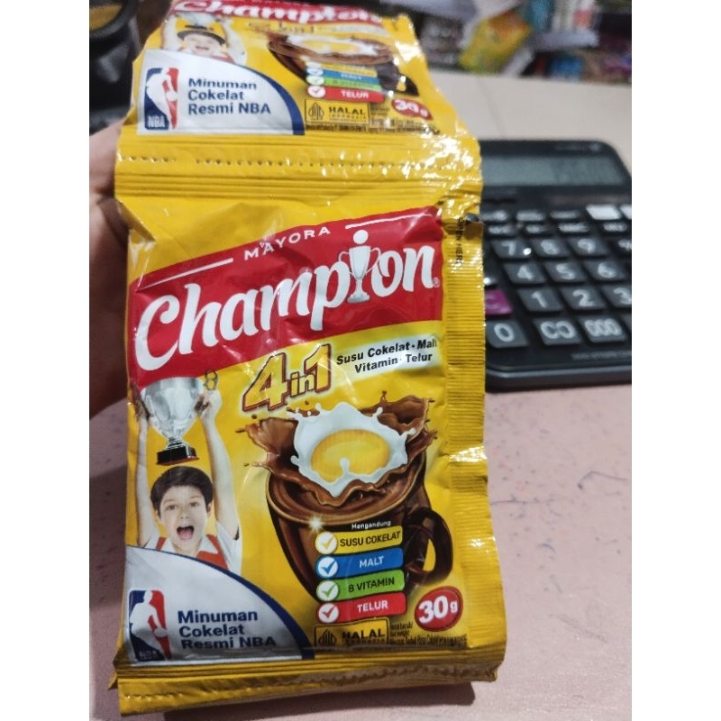 

Champion 4 in1 1 renceng isi 10 sachet @30 gr
