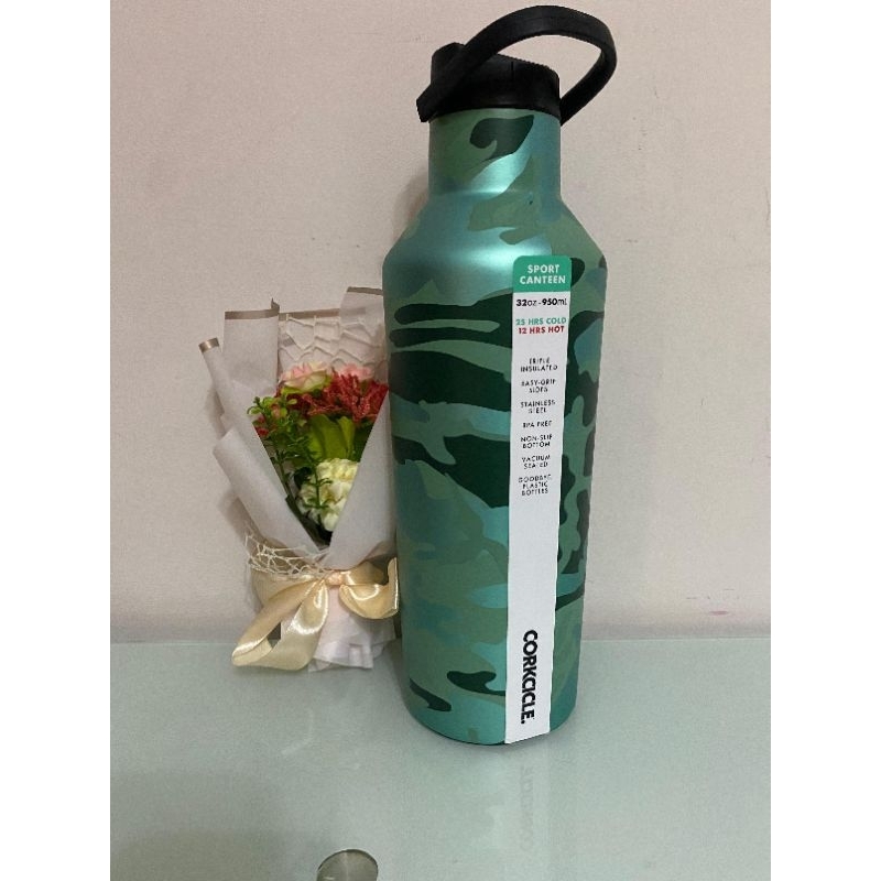 Corkcicle Sport 32 Oz Camo Green
