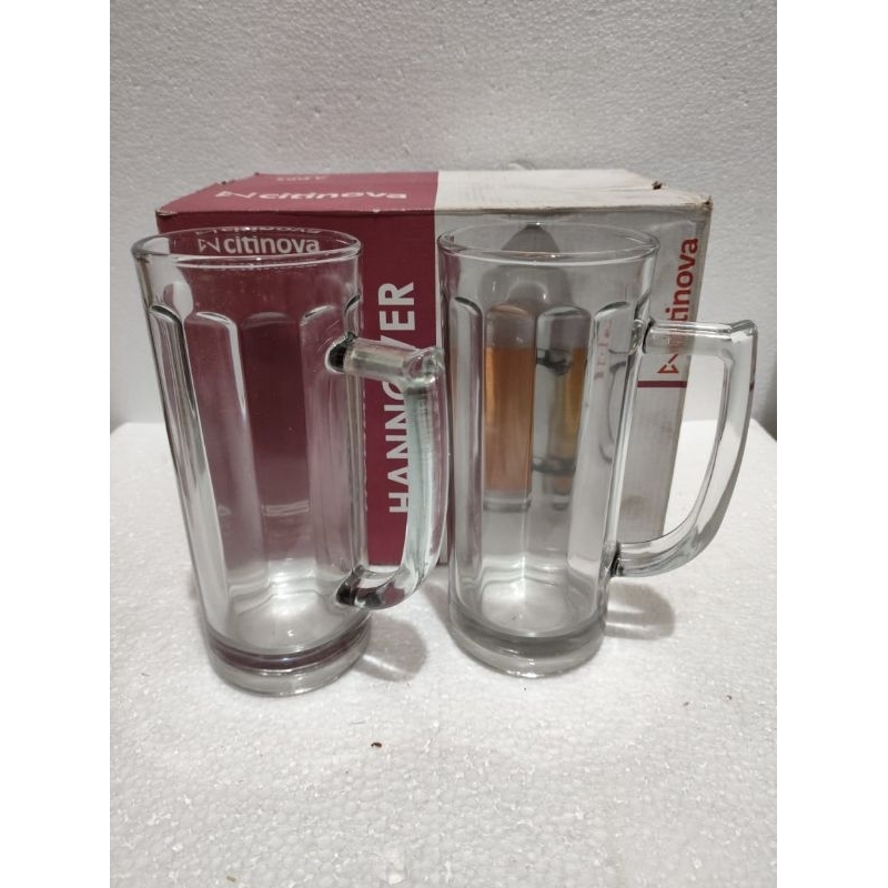 Gelas kaca gagang citinova isi 4pcs/gelas minum kaca/beling CITINOVA HANNOVER