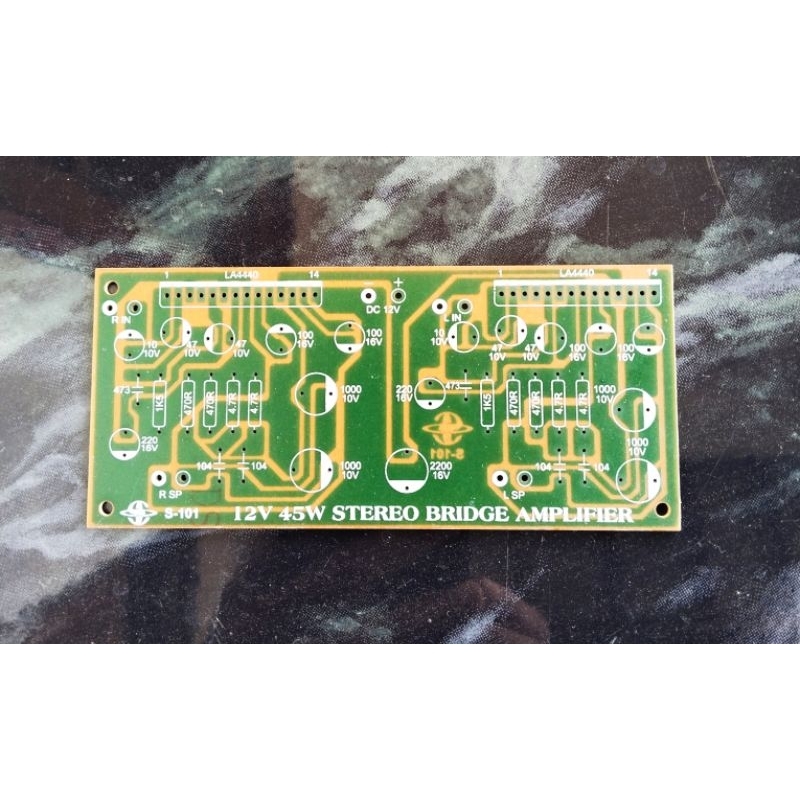 PCB 12V 45W Stereo Bridge Amplifier BTL S-101