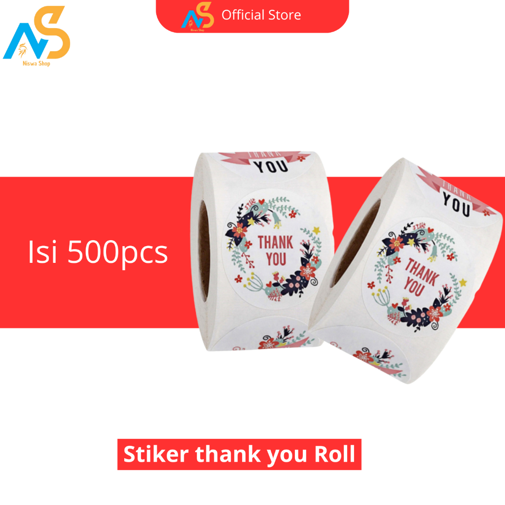 

Stiker Thank You isi 500 pcs