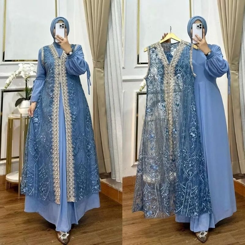 (NEW 2024) NUUNA DRESS IMPORT - BAJU DRESS GAMIS CERUTY BABYDOLL FULL PURING FURING MIX BROKAT BRUKA