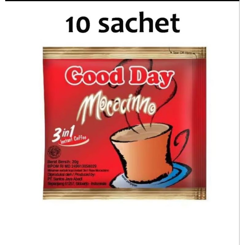 

Kopi Good Day Mocacino 20g Renceng (isi 10)