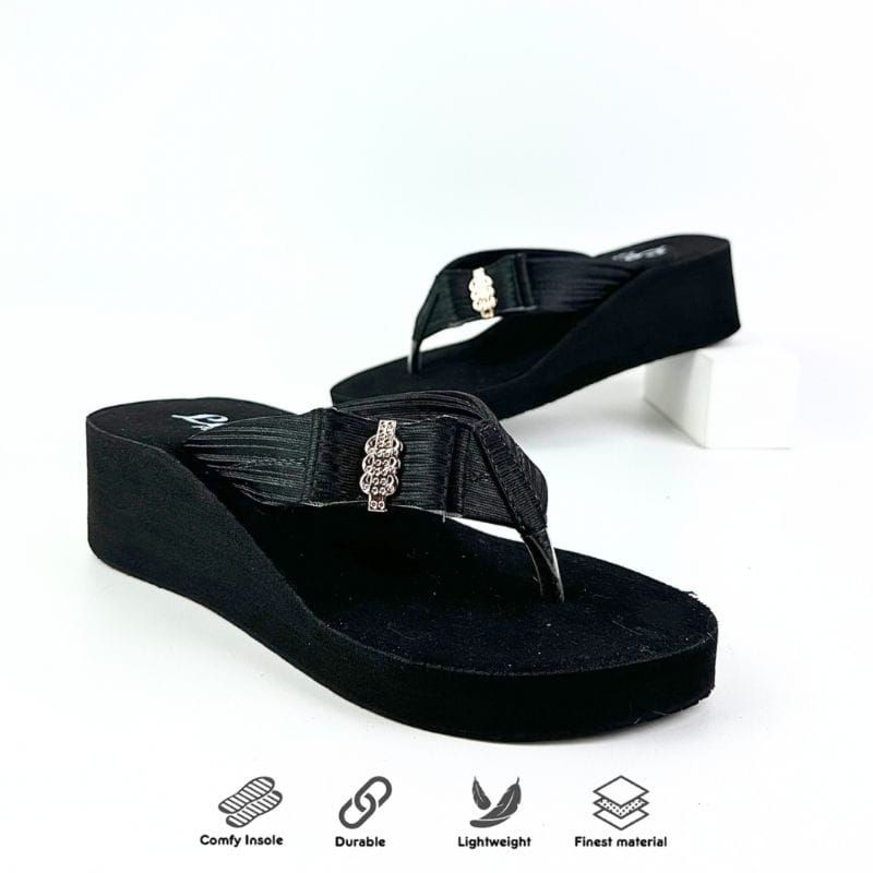 Sandal Jepit Wedges Wanita Terbaru Lozta