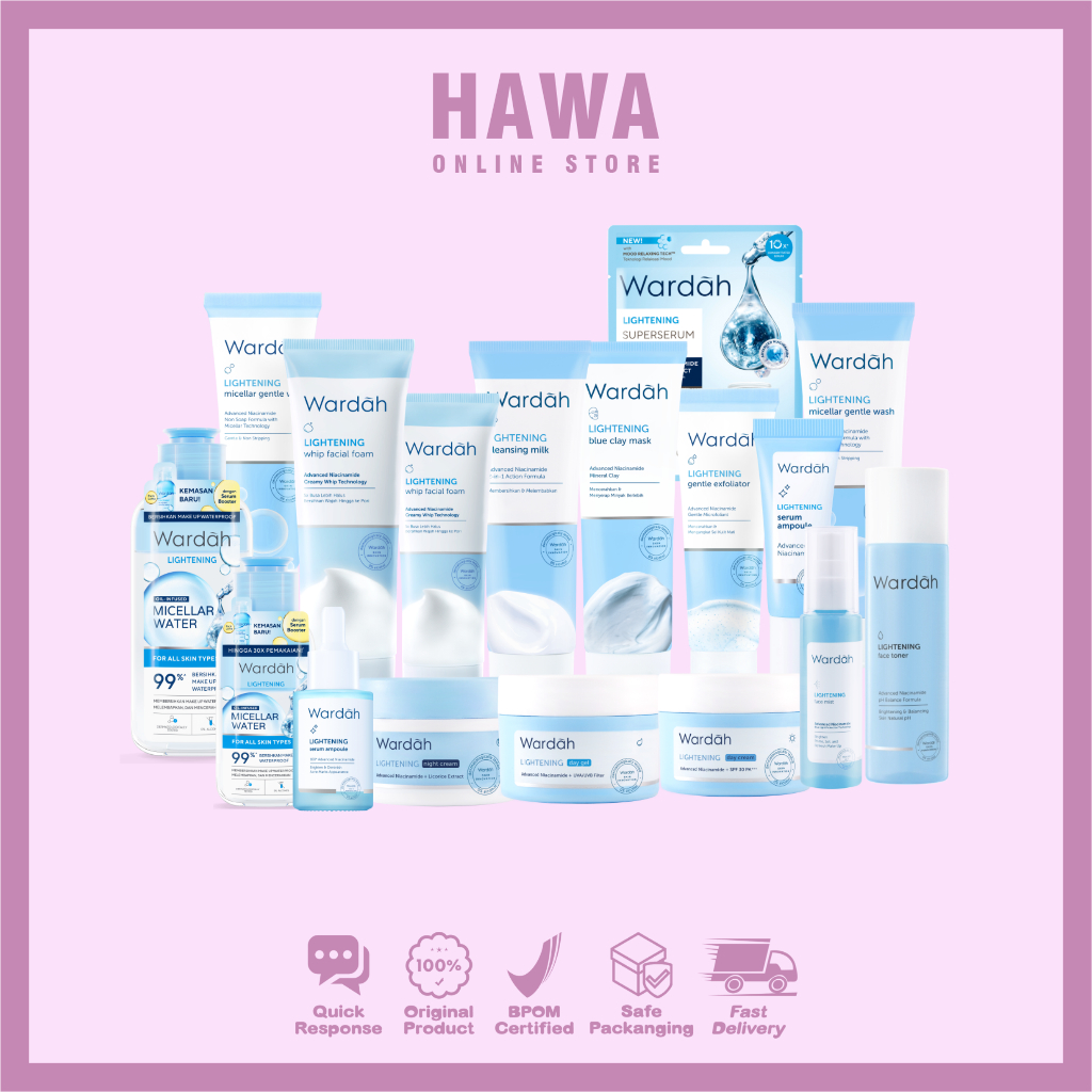 WARDAH LIGHTENING SERIES FACIAL WASH | CLEANSER | SERUM | TONER | MICELLAR WATER | DAY-NIGHT CREAM |