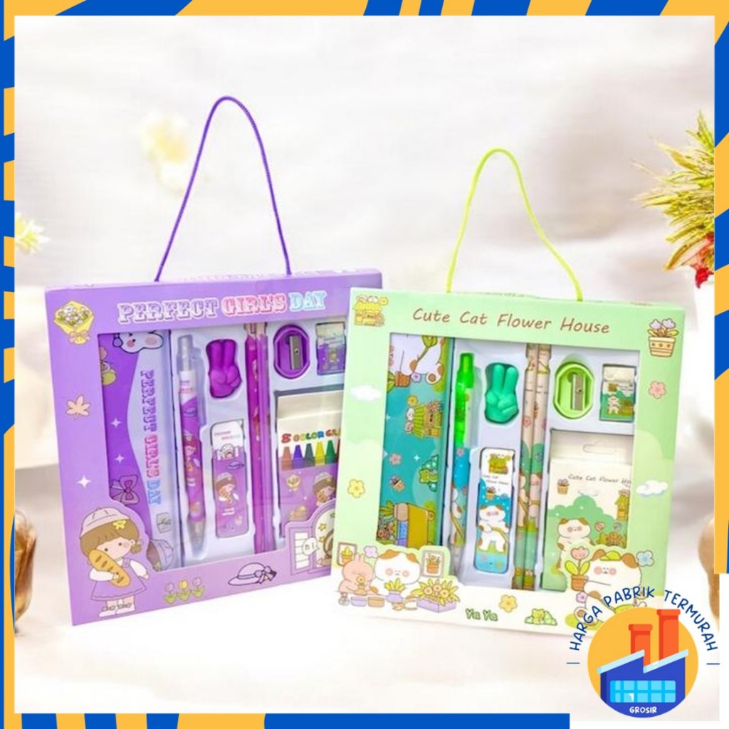

HPT Alat Tulis Set 9 In1 Stationery Karakter Lucu Set Perlengkapan Alat Tulis Sekolah Anak-Anak Murah Lengkap Souvenir Ulang Tahun Anak Alat Tulis 9 IN 1 Free Tempat Pensil Kaleng