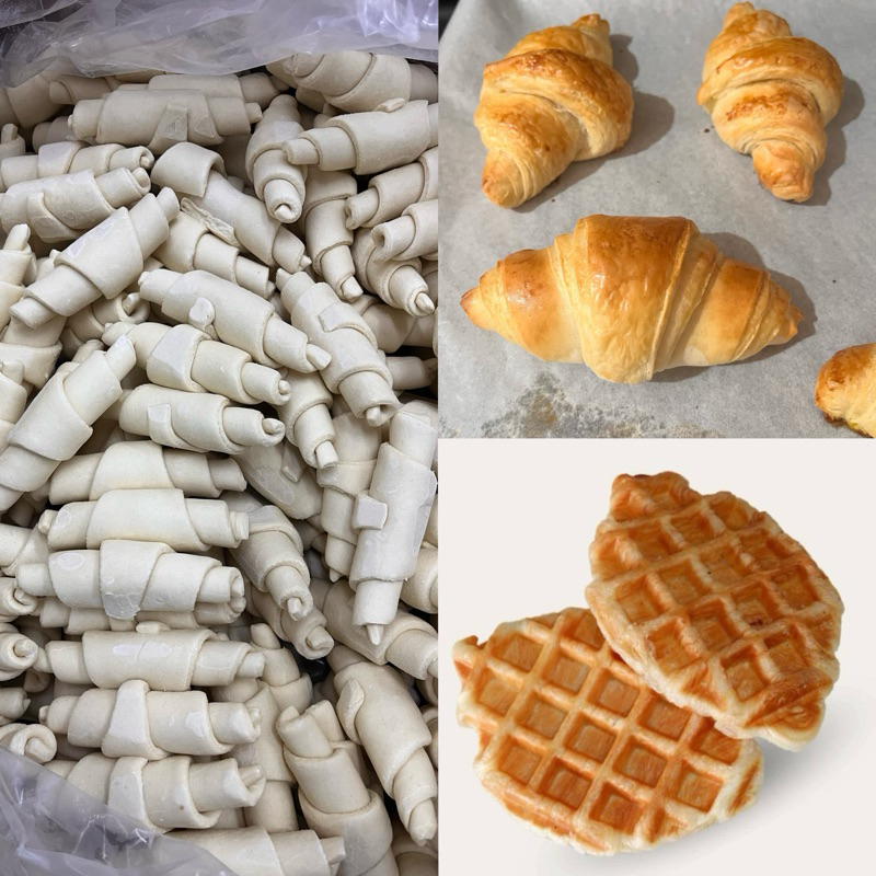 

CROFFLE Dough Plain Butter Croissant 30gr Croffle Dough Adonan Croissant Beku isi 10pcs