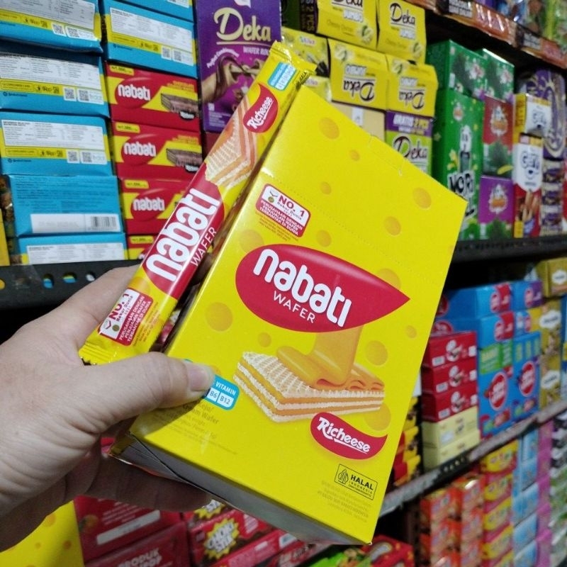 

Nabati Wafer Richeese | Keju harga 1 box isi 20 pcs