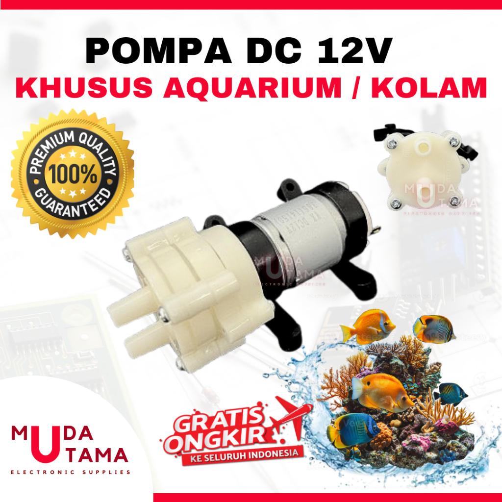 POMPA MINI AQUARIUM KOLAM IKAN DC 12V PREMIUM QUALITY - DINAMO POMPA MINI AQUARIUM DC 12V FOODGRADE 