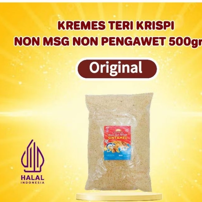 

Abon ikan Teri Crispy Sintamel 500gram- teri kremes krispi - Abon ikan teri nasi - abon ikan teri crispy