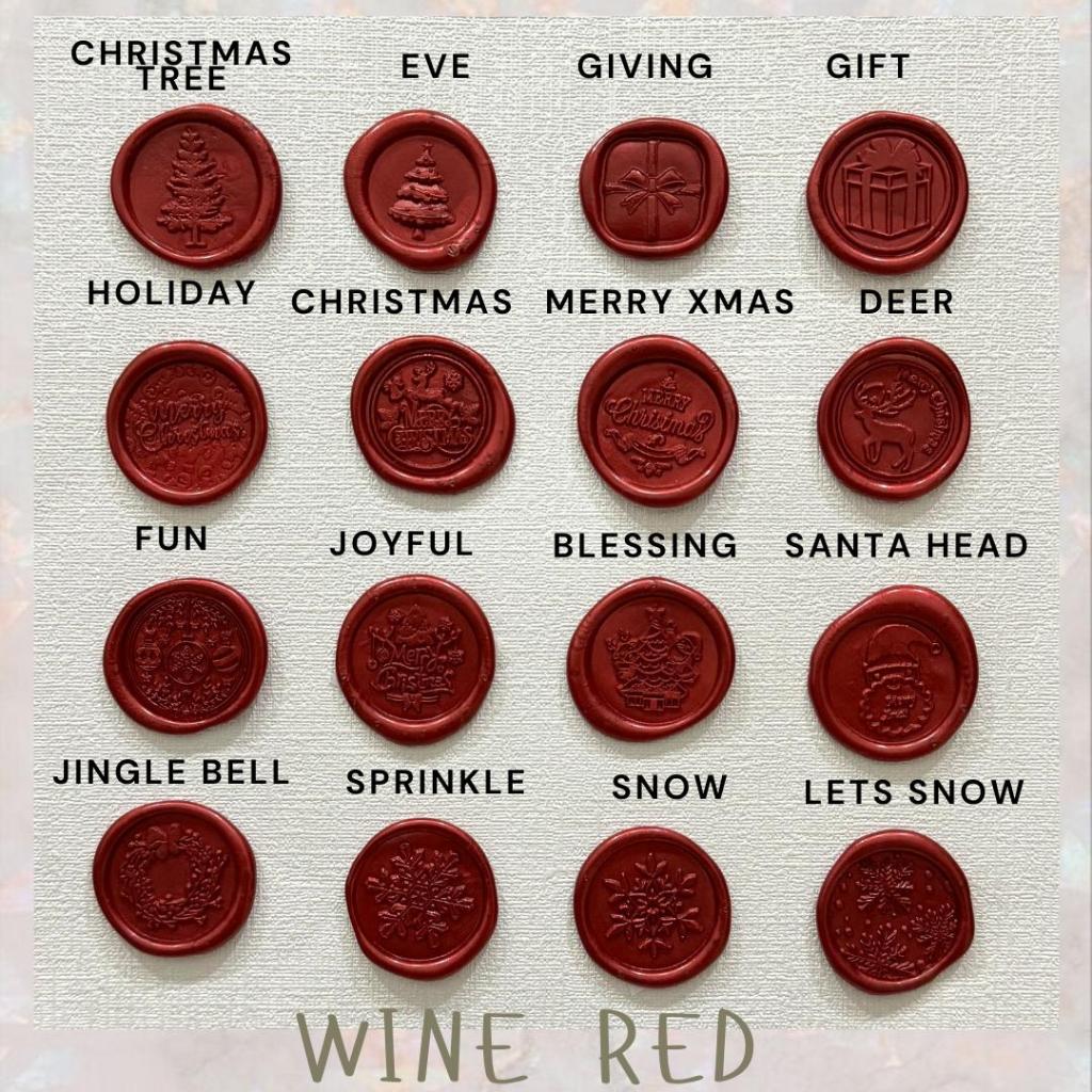 

CHRISTMAS EDITION - 1 Pieces Wax seal coinbulat sticker instan segel vintage undangan / DIY Hampers / Wax Octagon GUN