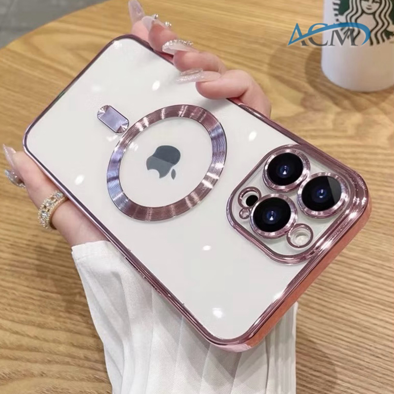 [ARNIASTIK] CASE MAGSAFE METALIC GUARD LENS FULL COVER ROSEGOLD IPHONE XR 11 12 PRO PROMAX 13 14 15 