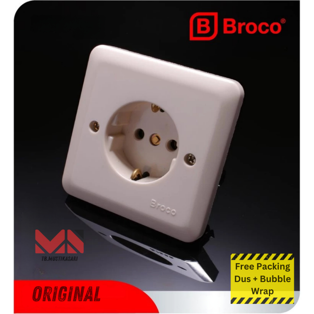 Stop Kontak Arde Broco Tembok Dan Kayu