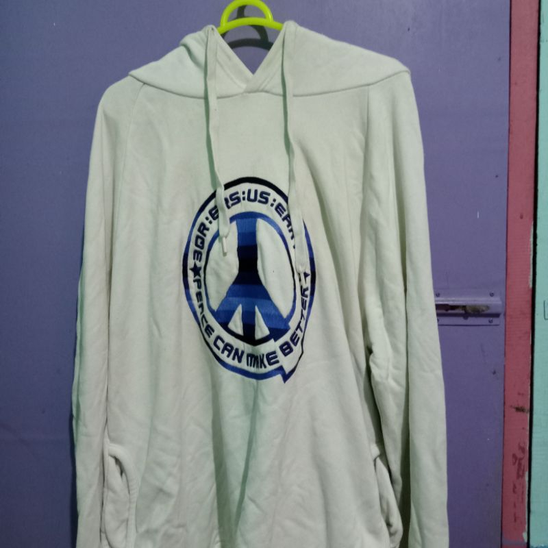 preloved Hoodie oversize broken white