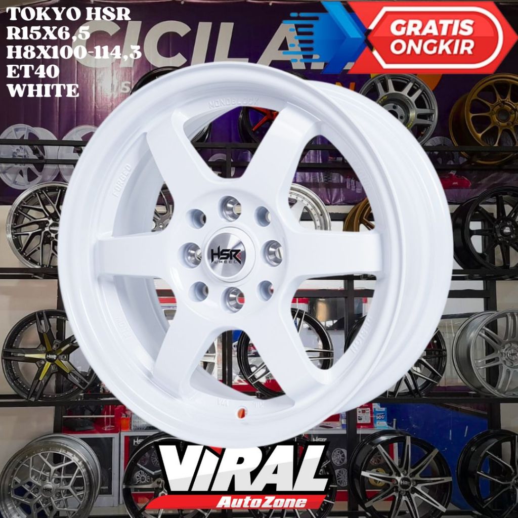 VELG TE37 RING 15 HSR TOKYO R15 UNTUK VELG MOBIL BRIO AGYA MIRAGE PICANTO