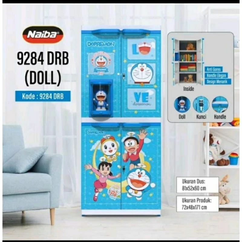 Naiba Lemari Plastik Premium Boneka Doll Murah - 9284