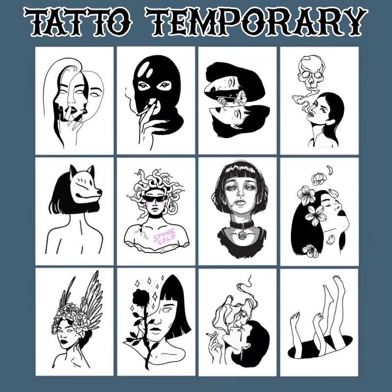 Tatto temporary tatto temporary semi permanen tatatto tangan tatto temporary tahan lama ukuran 4-10c