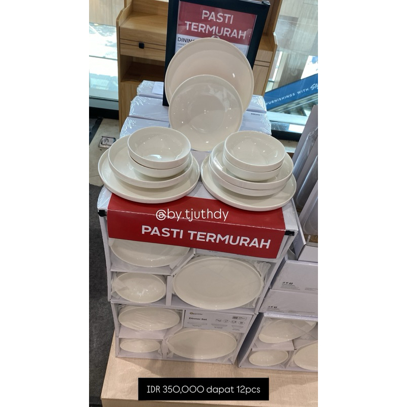 Dinner set gorin white informa