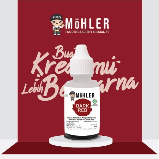 

MOHLER Coloring DARK RED/Pewarna Makanan Merah