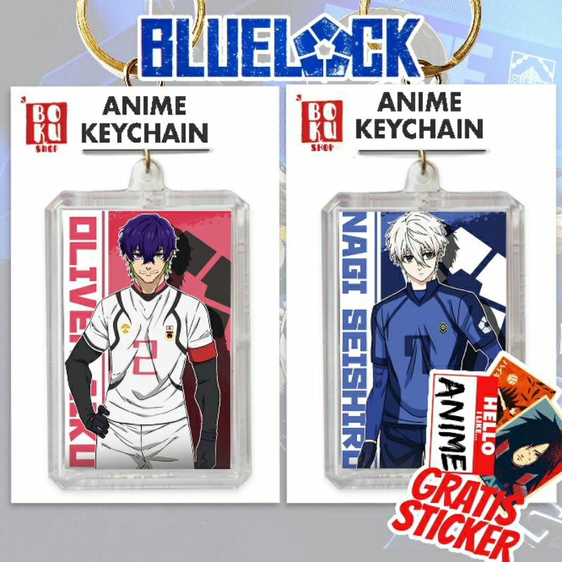 (TERBARU) Gantungan kunci murah Anime BLUE LOCK/Keychain Anime Blue Lock/Ganci Anime/Blue Lock
