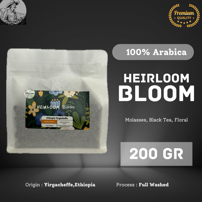 

Biji Kopi Sangrai Arabika Ethiopia Yirgacheffe Arabica Coffee Beans 200 Gram